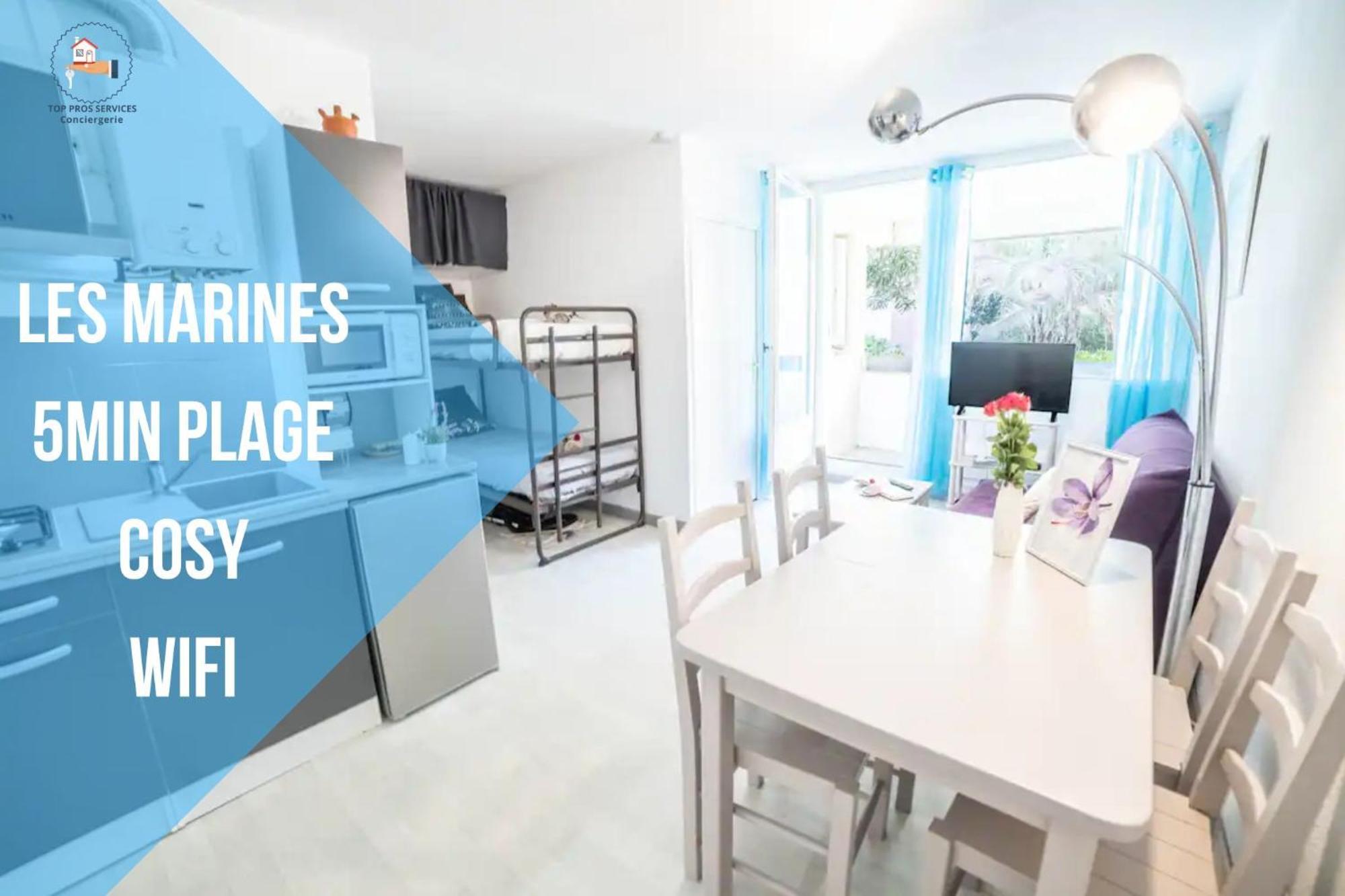 Les Marines Port 2 Min Camargue- Pros Services Conciergerie La Grande Motte Apartment *